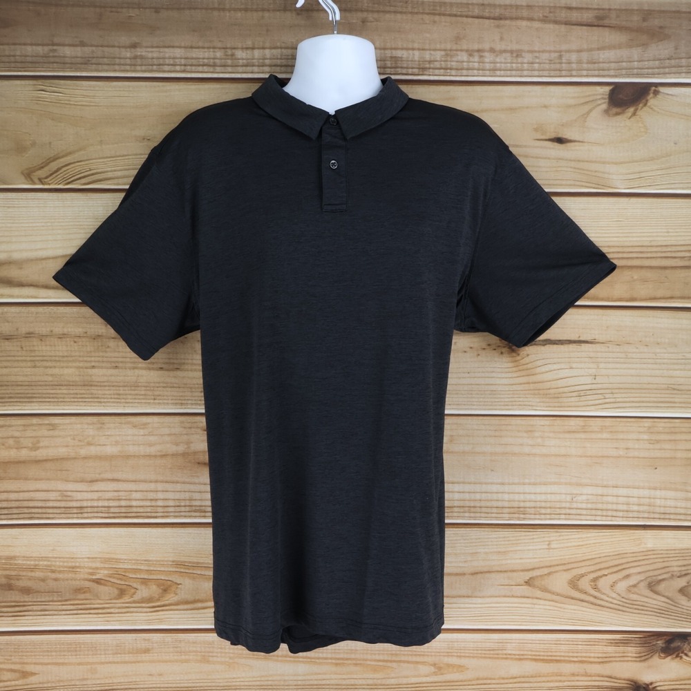Falls Creek Polo Golf Shirt Mens Size XXL Dark Gray Heathered 100%‎ Polyester